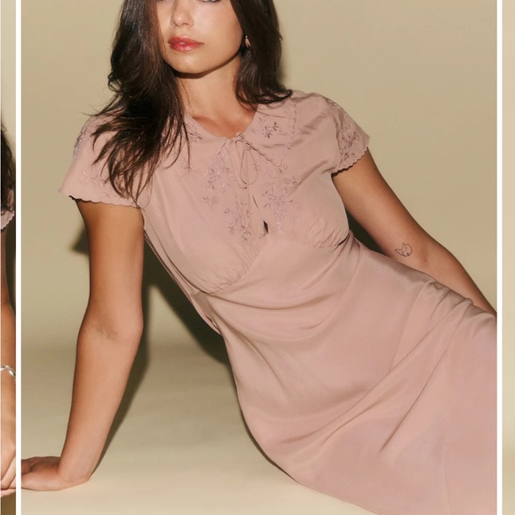 NWT REFORMATION Lydia Silk Dress, Serenade, size 2 - Picture 1 of 5